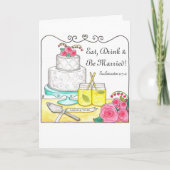 Eet, drink & ben de Gehuwde Kaart van het Huwelijk (Voorkant)