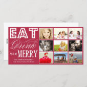 EET, DRINK & BEN DE VROLIJKE %PIPE% KAART VAN DE (Voorkant / Achterkant)