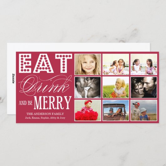 EET, DRINK & BEN DE VROLIJKE %PIPE% KAART VAN DE (Voorkant / Achterkant)