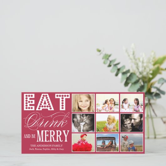 EET, DRINK & BEN DE VROLIJKE %PIPE% KAART VAN DE (Staand voorkant)