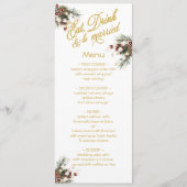 Eet Drink & ben getrouwd Winterbruiloft Menu (Voorkant)
