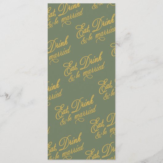 Eet Drink & ben getrouwd Winterbruiloft Menu (Achterkant)