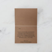 Eet, drink & ben het Gehuwde Rustieke Huwelijk van Bedankkaart (Binnen)