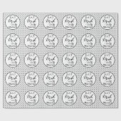 Eet drink bij getrouwde leuke humor cadeaupapier (Vlak)