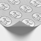 Eet drink bij getrouwde leuke humor cadeaupapier (Hoek)