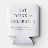 Eet Drink Bruiloft Vieren Blikjeskoeler (Achterkant)