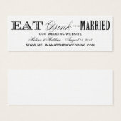 EET, DRINK | BRUILOFT WEBSITE KAARTEN MINI VISITEKAARTJES (Voorkant /achterkant)