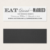 EET, DRINK | BRUILOFT WEBSITE KAARTEN STIJL 2 MINI VISITEKAARTJES (Voorkant /achterkant)