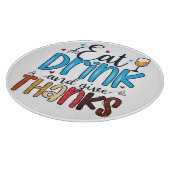 Eet, Drink & Dank Ronde Glas Snijplank (Hoek)