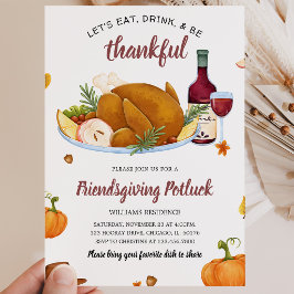 Eet Drink Dankbaar Thanksgiving Kaart