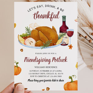 Eet Drink Dankbaar Thanksgiving Kaart