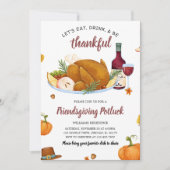 Eet Drink Dankbaar Thanksgiving Kaart (Voorkant)