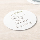 Eet Drink Dankbare Waterverf Thanksgiving Familie Ronde Kartonnen Onderzetter (Gebogen)