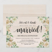 Eet, drink, Elopement Reception Kaart (Voorkant / Achterkant)