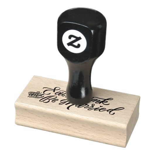 EET DRINK EN BE MARRIED gepersonaliseerde rubberst Rubberstempel (Stempel)