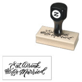 EET DRINK EN BE MARRIED gepersonaliseerde rubberst Rubberstempel (Gestempeld)