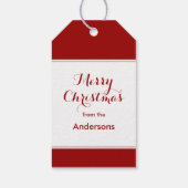 Eet Drink en Be Merry Holiday Dinner Party Gift Cadeaulabel (Achterkant)