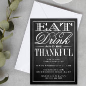 Eet-, Drink- en bekerige Thanksgiving van het kart Kaart