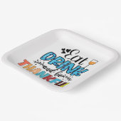 Eet, Drink en ben de Thanksgiving dankbaar Papieren Bordje (Gebogen)