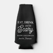 Eet, Drink en ben een enge halloween-partij Flesjeskoeler (Voorkant)