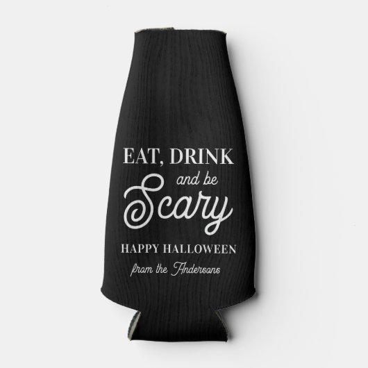 Eet, Drink en ben een enge halloween-partij Flesjeskoeler (Voorkant)