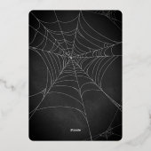 Eet, Drink en ben een enge halloween-partij Folie Uitnodiging (Achterkant)