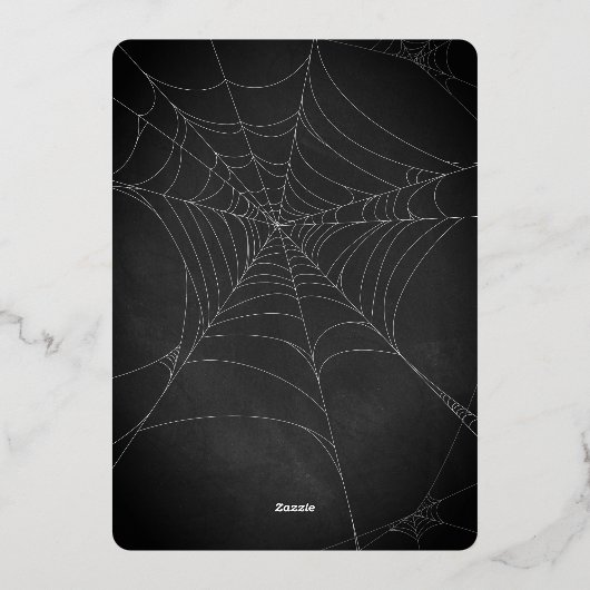 Eet, Drink en ben een enge halloween-partij Folie Uitnodiging (Achterkant)