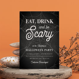 Eet, Drink en ben een enge halloween-partij Kaart