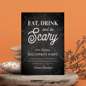 Eet, Drink en ben een enge halloween-partij Kaart