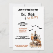 Eet, Drink en ben een enge halloween-partij Kaart (Voorkant)