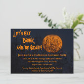 Eet, Drink en ben een enge halloween-partij Kaart (Staand voorkant)