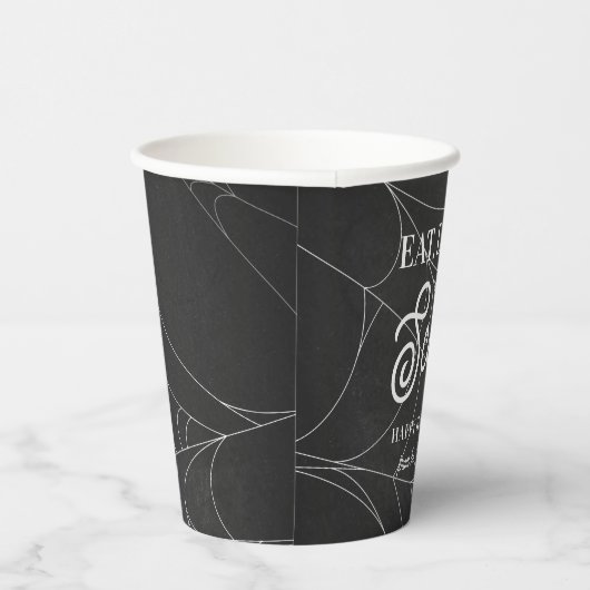 Eet, Drink en ben een enge halloween-partij Papieren Bekers (Rechts)