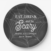 Eet, Drink en ben een enge halloween-partij Papieren Bordje (Voorkant)