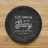 Eet, Drink en ben een enge halloween-partij Papieren Bordje