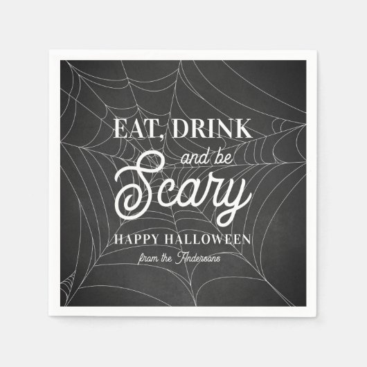 Eet, Drink en ben een enge halloween-partij Servet (Voorkant)