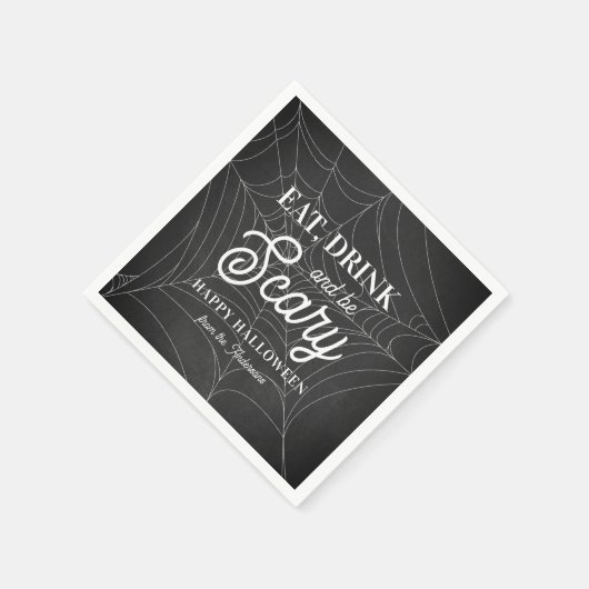 Eet, Drink en ben een enge halloween-partij Servet (Hoek)