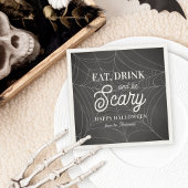 Eet, Drink en ben een enge halloween-partij Servet