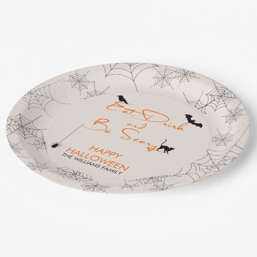 Eet Drink en ben eng gehakt papier Borden Papieren Bordje (Gekanteld)