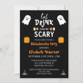 Eet, Drink en ben eng Halloween Bachelorette Kaart (Voorkant)
