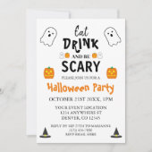 Eet, Drink en ben eng Halloween Kaart (Voorkant)
