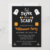 Eet, Drink en ben eng Halloween Kaart (Voorkant)