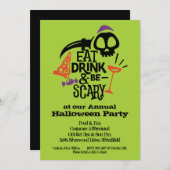 Eet Drink en ben eng Halloween Kaart (Voorkant / Achterkant)