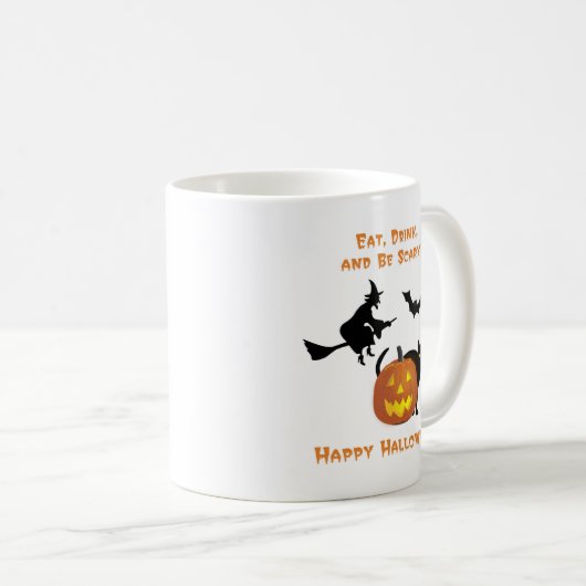 Eet, Drink en ben eng Halloween Koffiemok (Voorkant rechts)