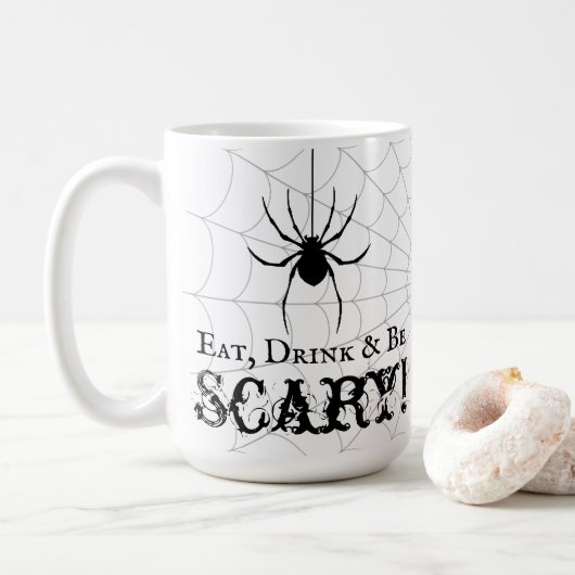 Eet, Drink en ben eng Halloween Koffiemok (Met donut)
