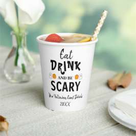 Eet, Drink en ben eng Halloween Papieren Bekers