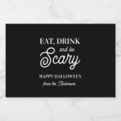 Eet, Drink en ben eng Halloween Party Favor Likeurfles Etiket (Enkel label)
