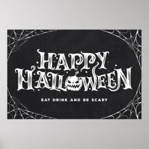 Eet, Drink en ben eng Halloween Poster
