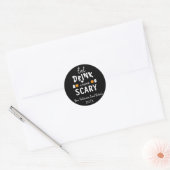 Eet, Drink en ben eng Halloween Ronde Sticker (Envelop)