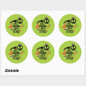 Eet Drink en ben eng Halloween Ronde Sticker (Vel)