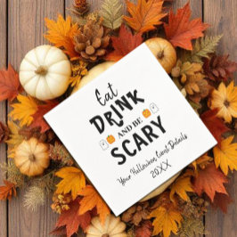 Eet, Drink en ben eng Halloween Servet